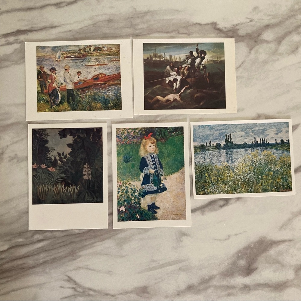 Set of 5 Vintage Art Postcards